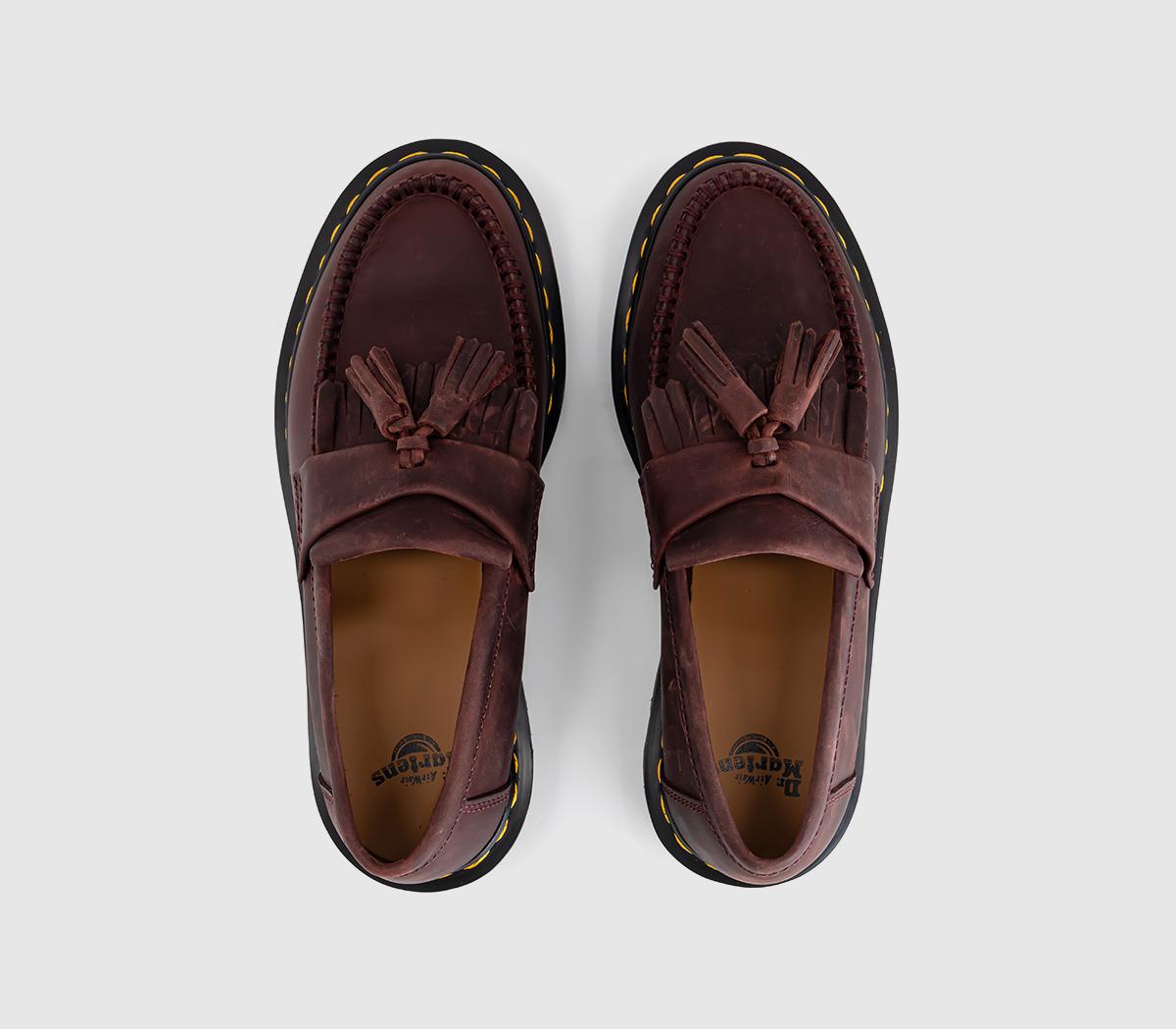 Dr. MartensAdrian Tassal LoafersCherry Red Crazy Horse
