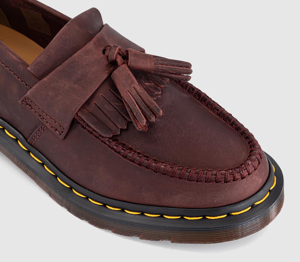 Dr. MartensAdrian Tassal LoafersCherry Red Crazy Horse