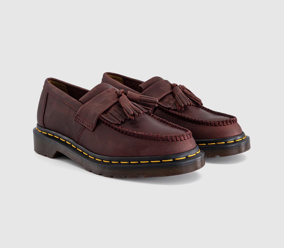 Dr. MartensAdrian Tassal LoafersCherry Red Crazy Horse