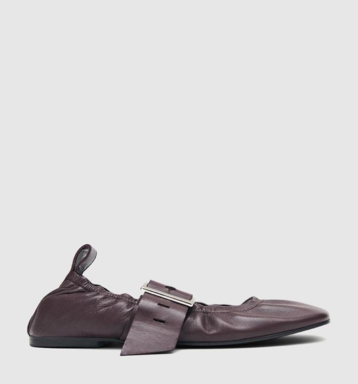 ALOHAS Sarea Ballet Pumps Burgundy Leather