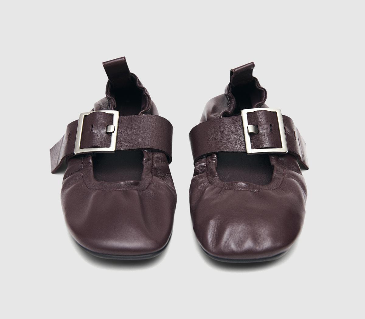 ALOHASSarea Ballet PumpsBurgundy Leather