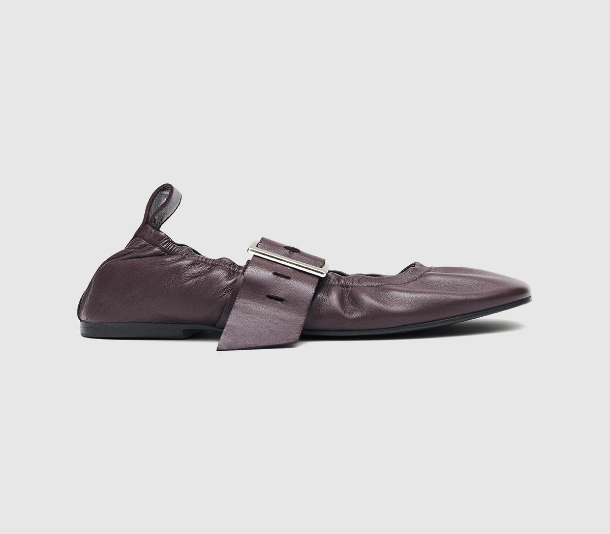 ALOHASSarea Ballet PumpsBurgundy Leather