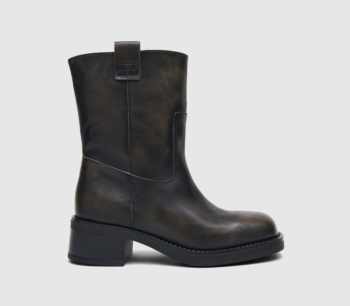 ALOHASRajan BootsVintage Effect Brown Leather