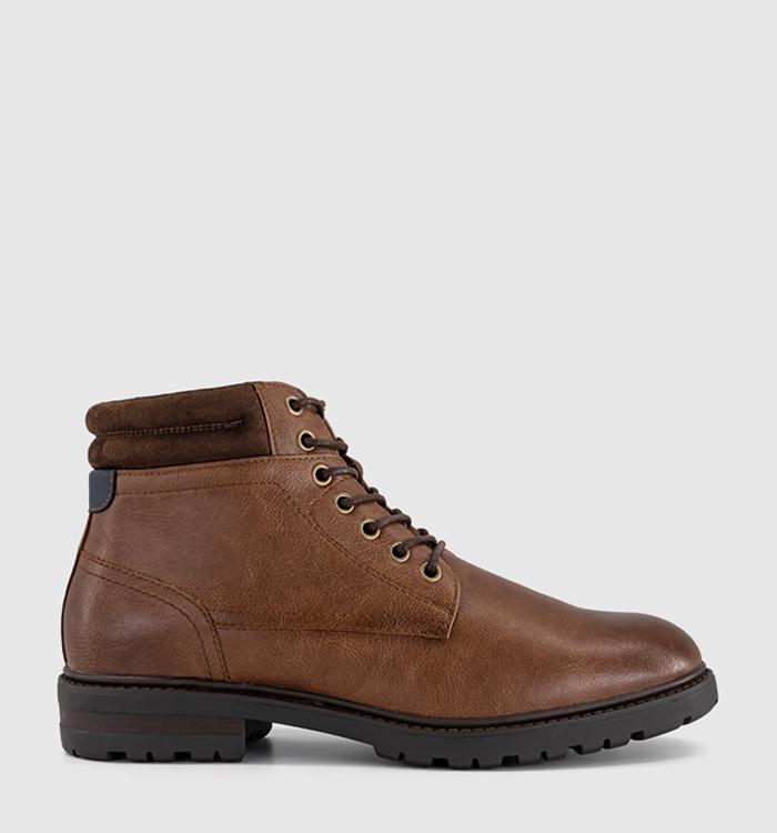 OFFICE Brave Casual Lace Up Boots Tan