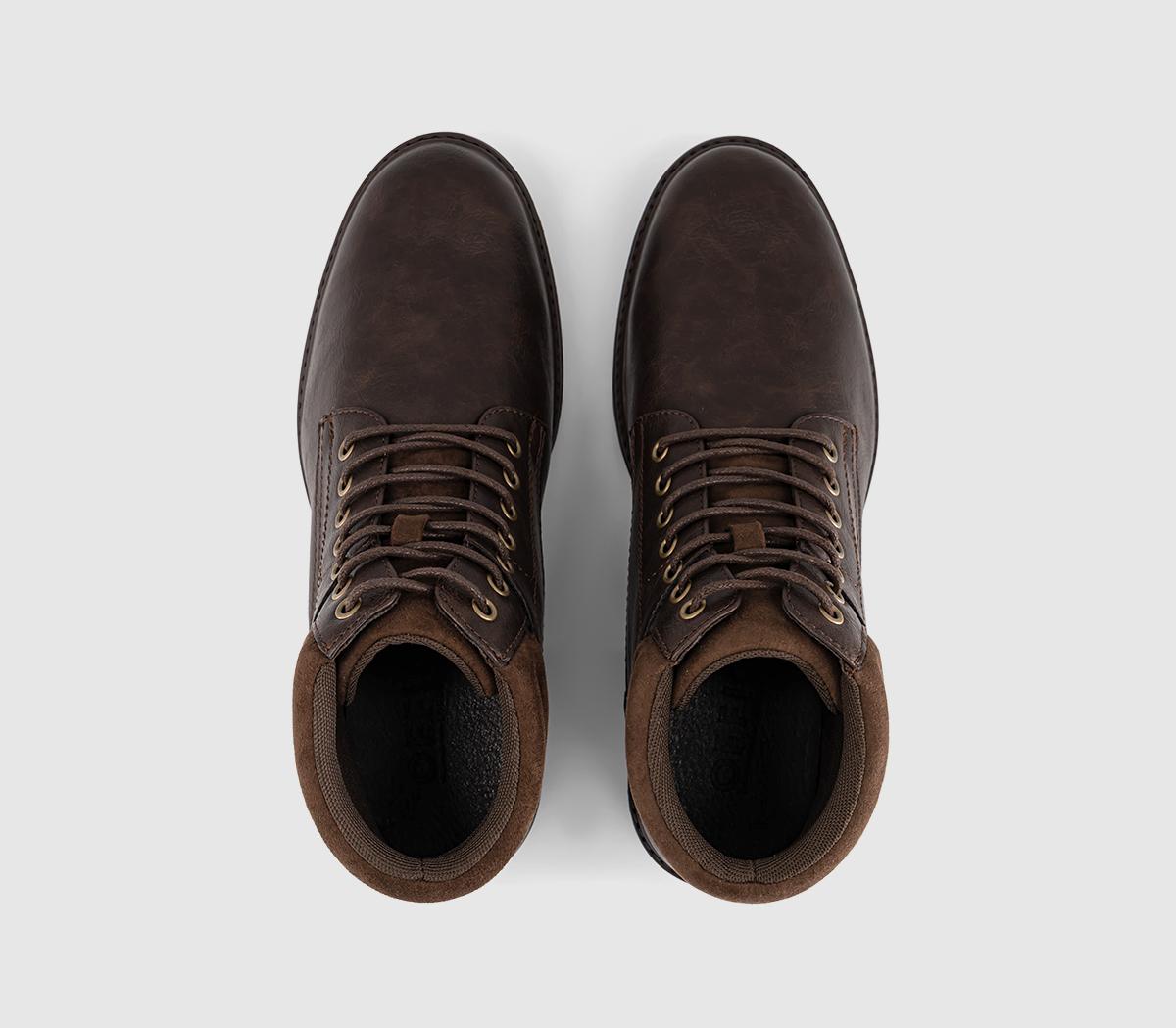 OFFICEBrave Casual Lace Up BootsChocolate