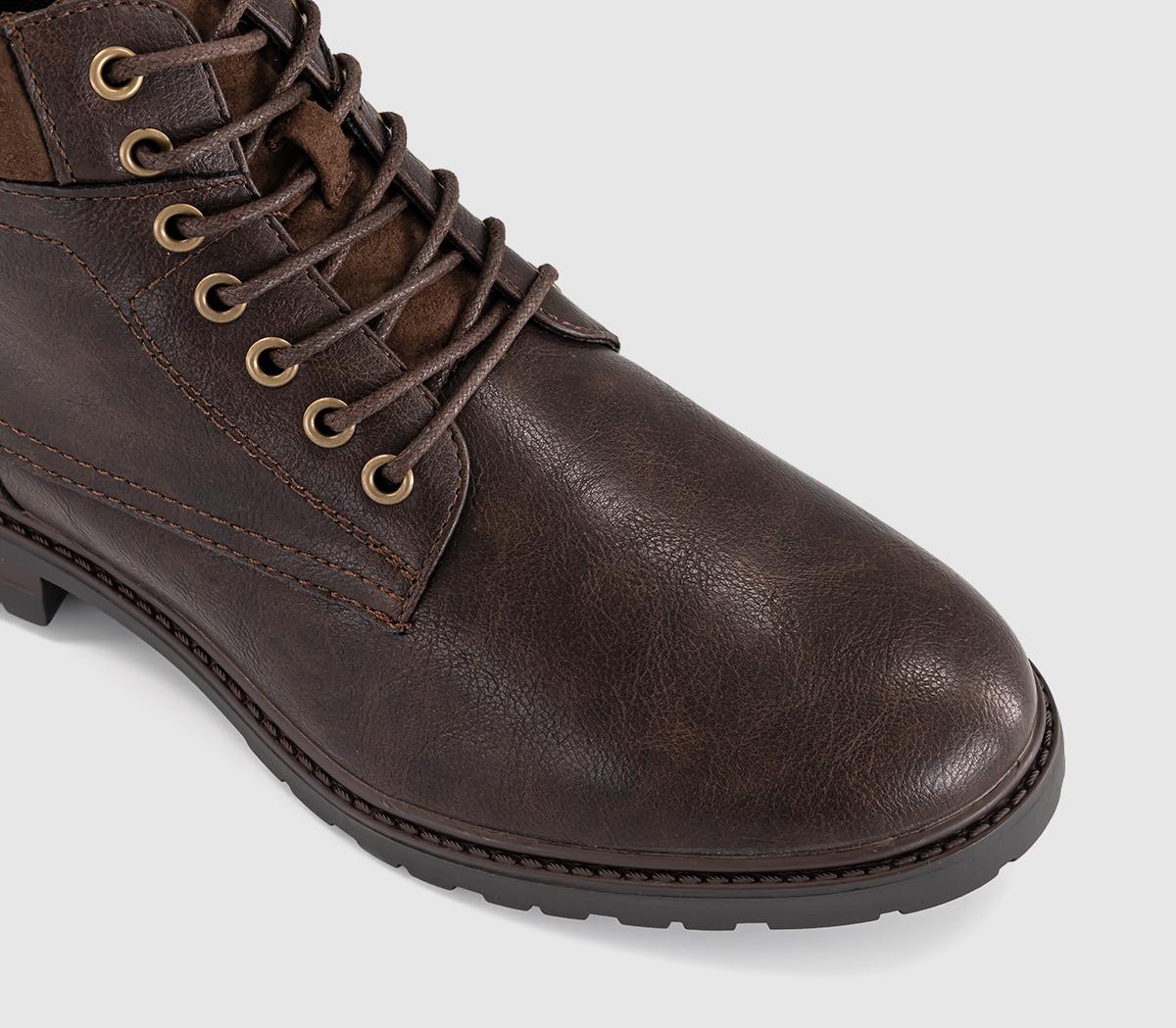 OFFICEBrave Casual Lace Up BootsChocolate