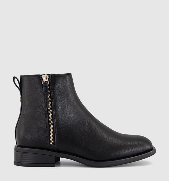 OFFICE Abbie Zip Detail Casual Boots Black