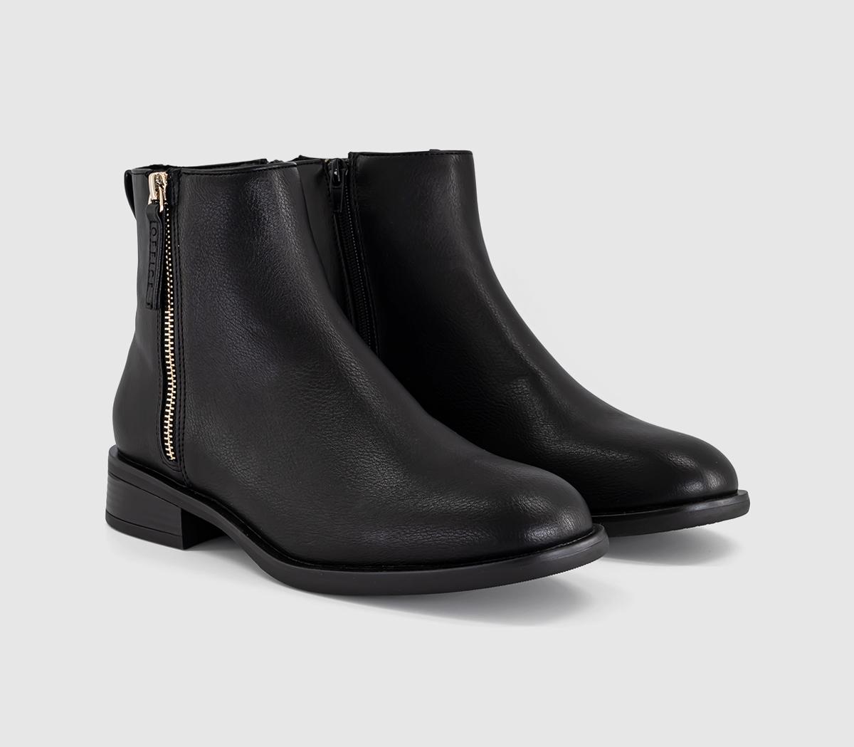OFFICEAbbie Zip Detail Casual BootsBlack