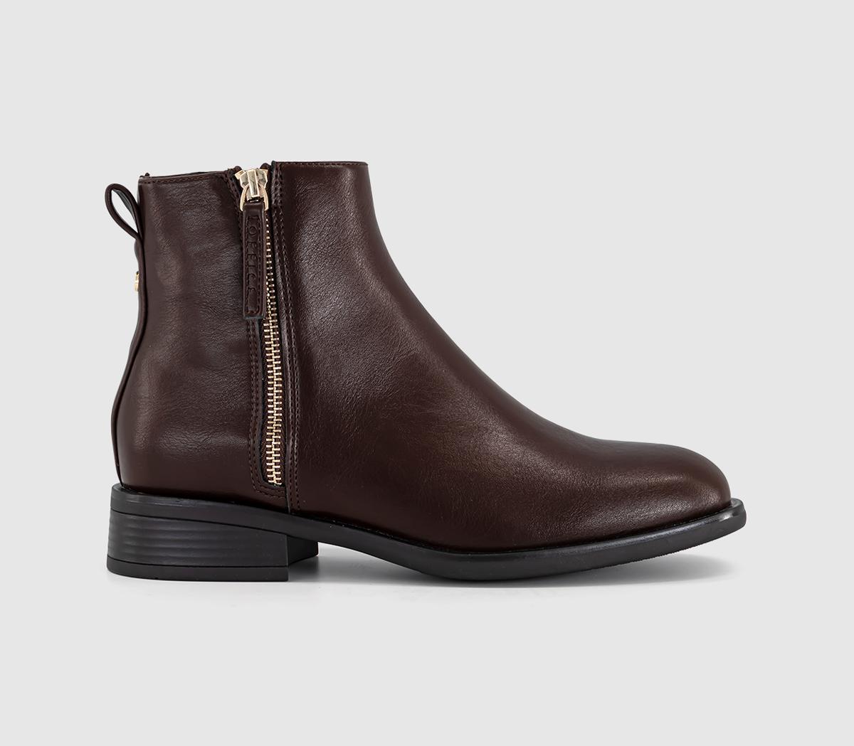 OFFICEAbbie Zip Detail Casual BootsBrown