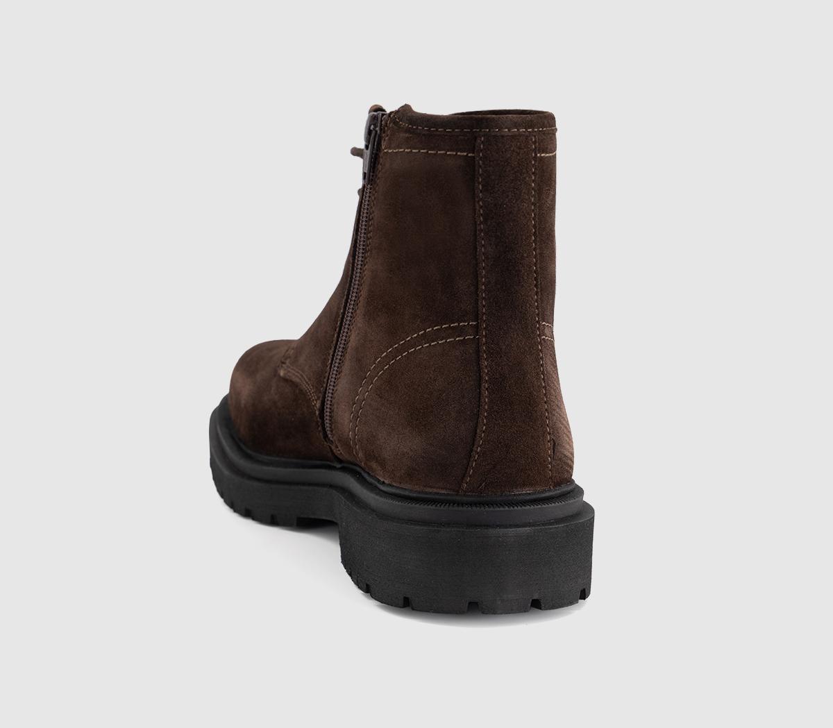 OFFICEBuxton Chunky Lace Up BootBrown Suede