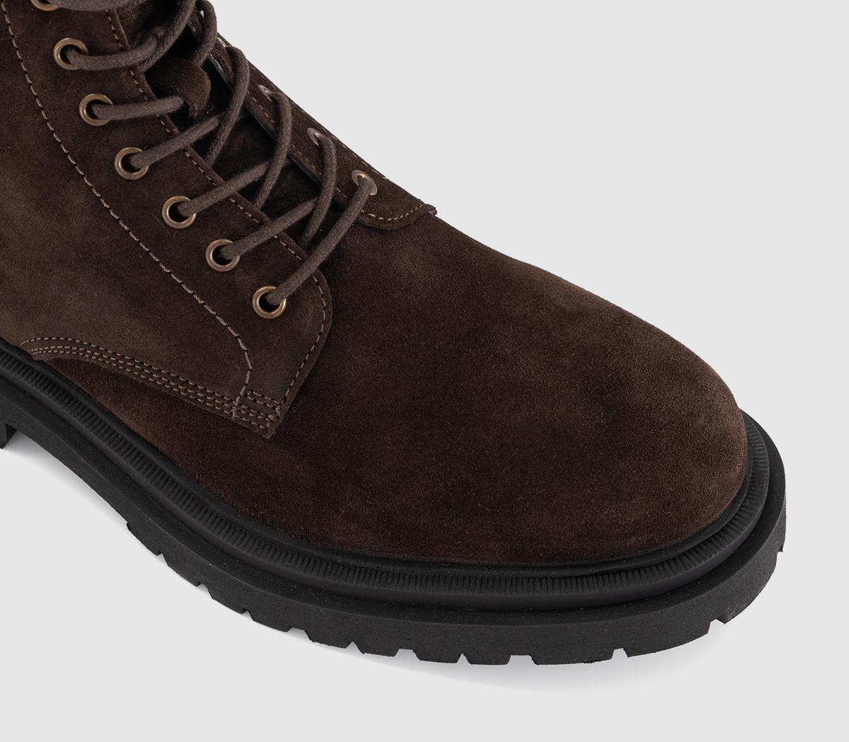 OFFICEBuxton Chunky Lace Up BootBrown Suede