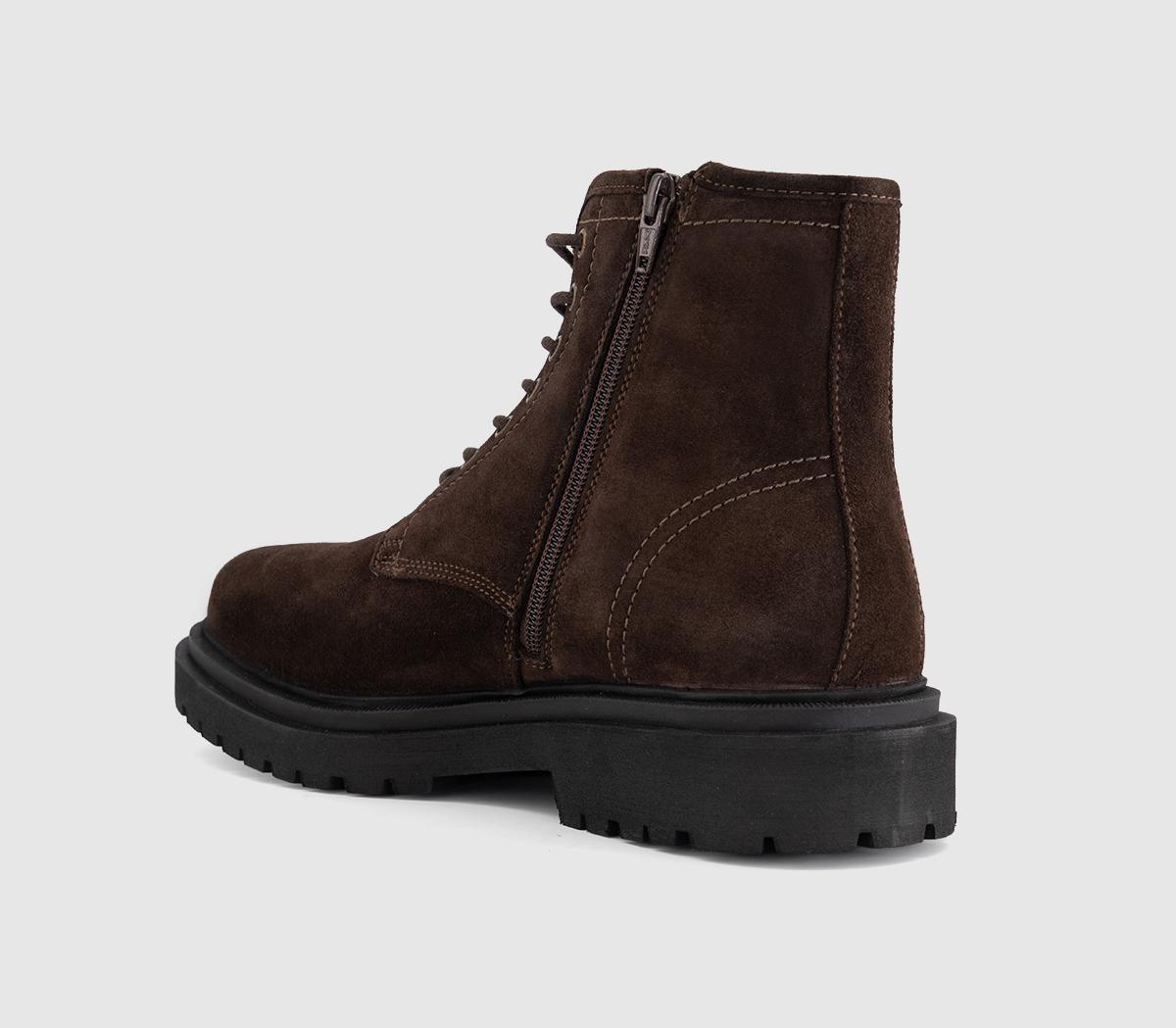 OFFICEBuxton Chunky Lace Up BootBrown Suede
