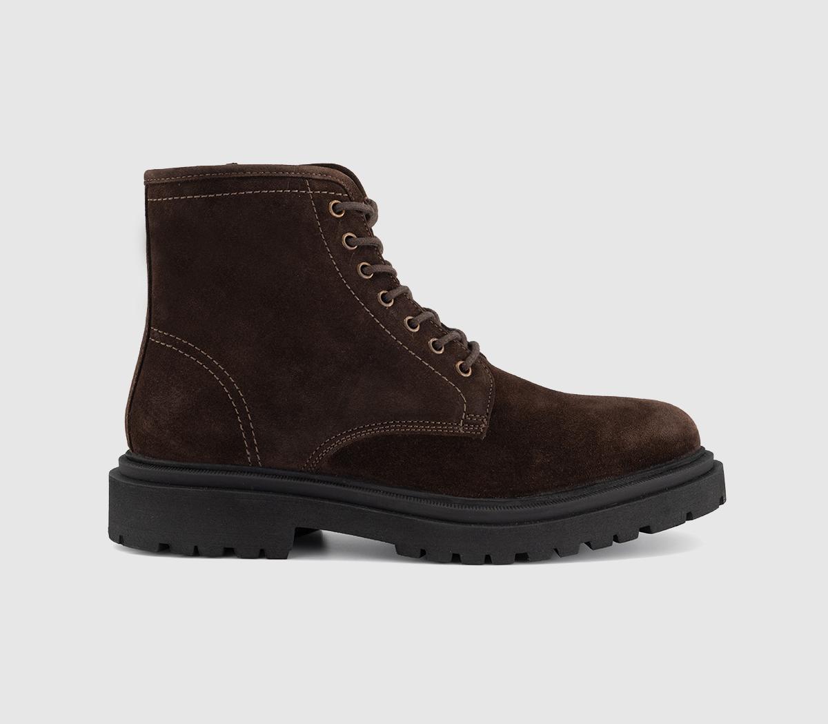 OFFICEBuxton Chunky Lace Up BootBrown Suede