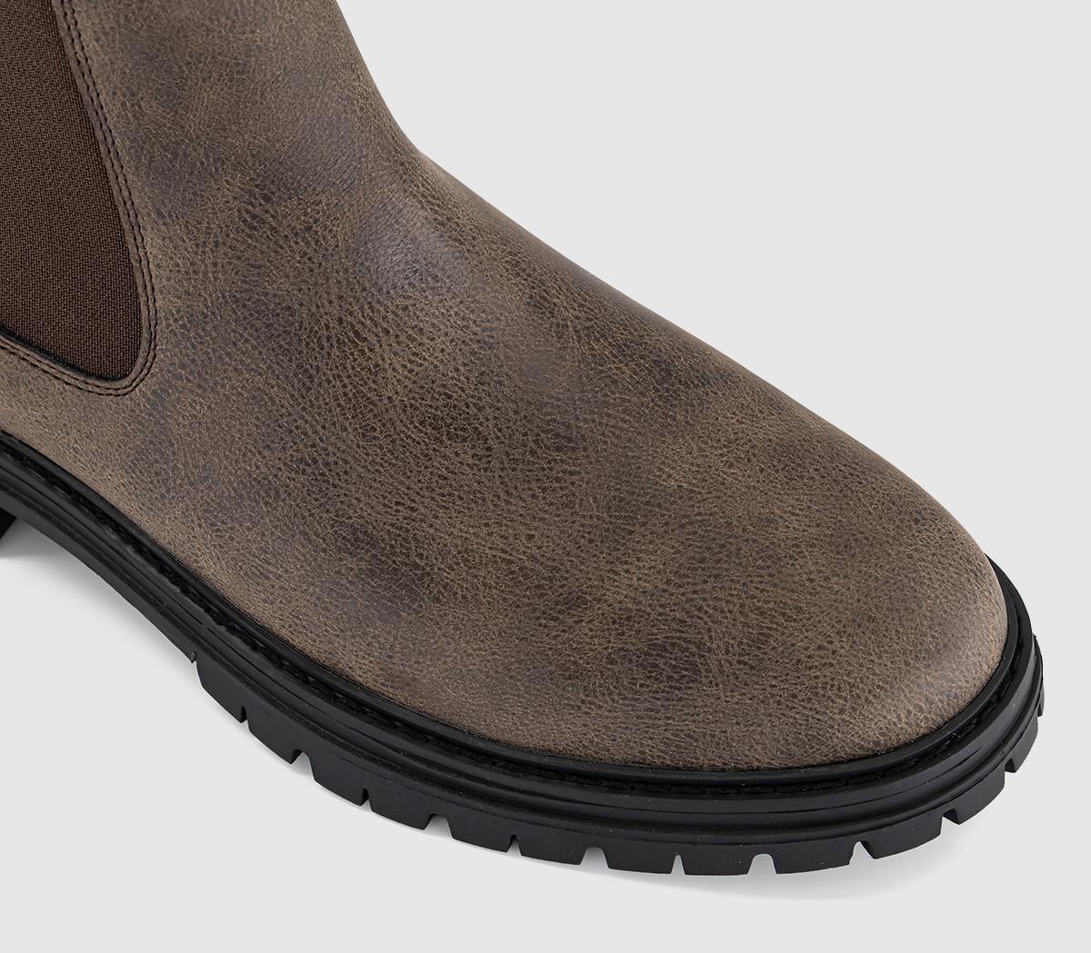 OFFICEBastien Chunky Chelsea BootsBrown
