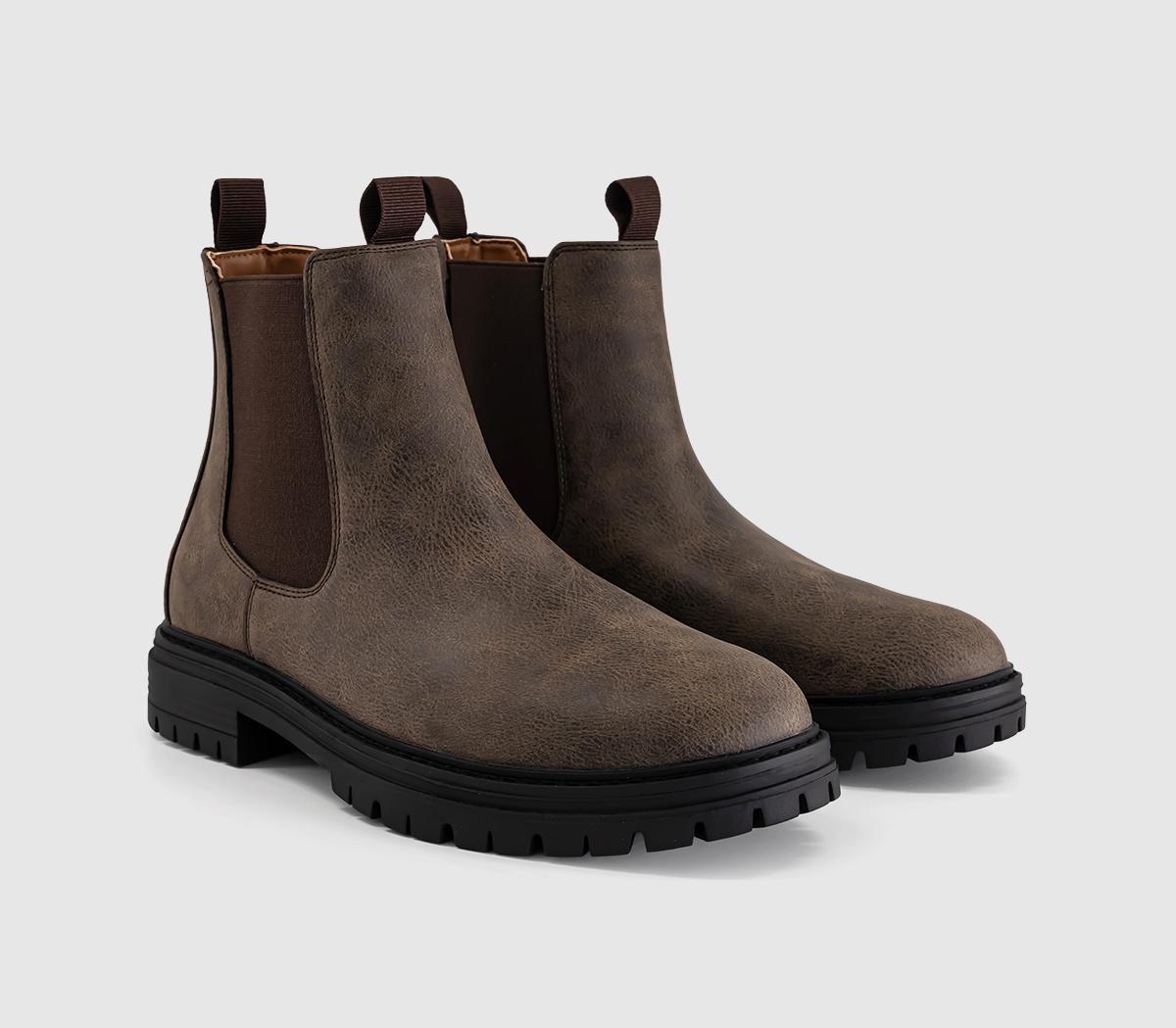 OFFICEBastien Chunky Chelsea BootsBrown