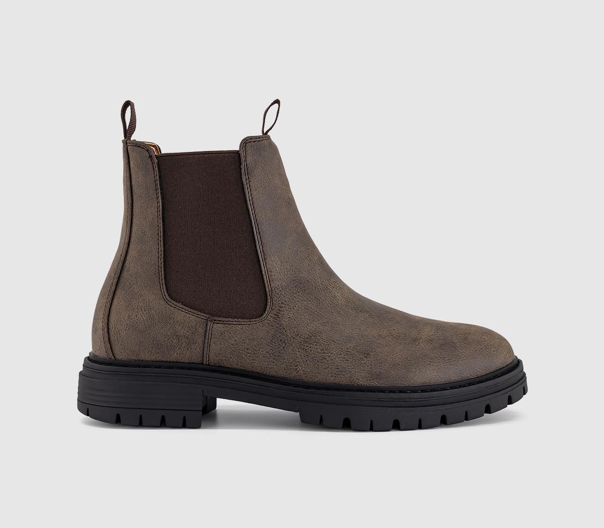 OFFICEBastien Chunky Chelsea BootsBrown