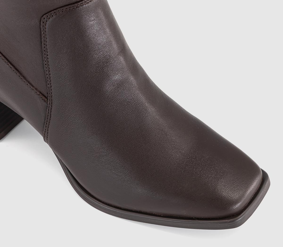 OFFICEAvery - Stretch Ankle BootsBrown Leather