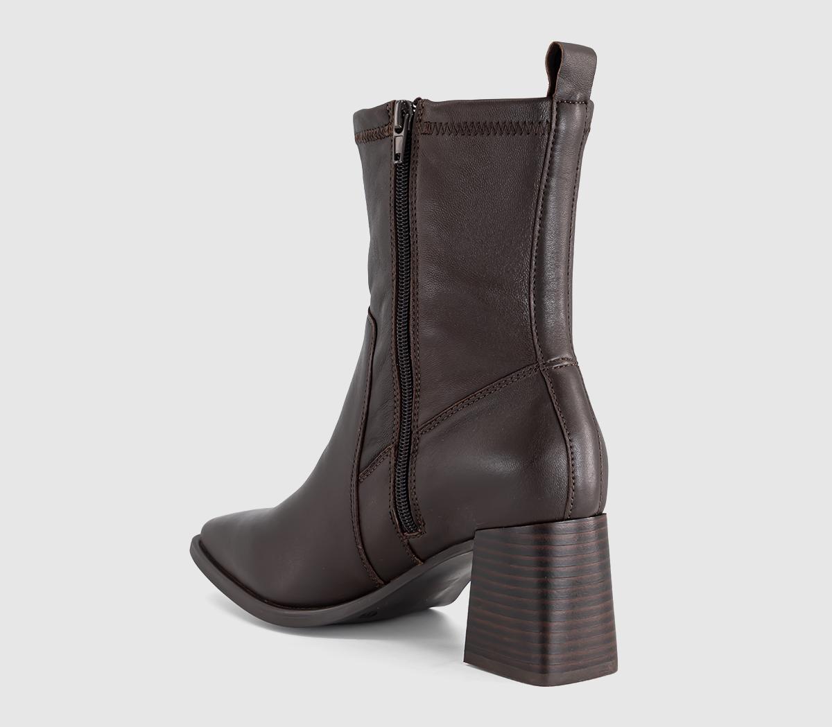OFFICEAvery - Stretch Ankle BootsBrown Leather