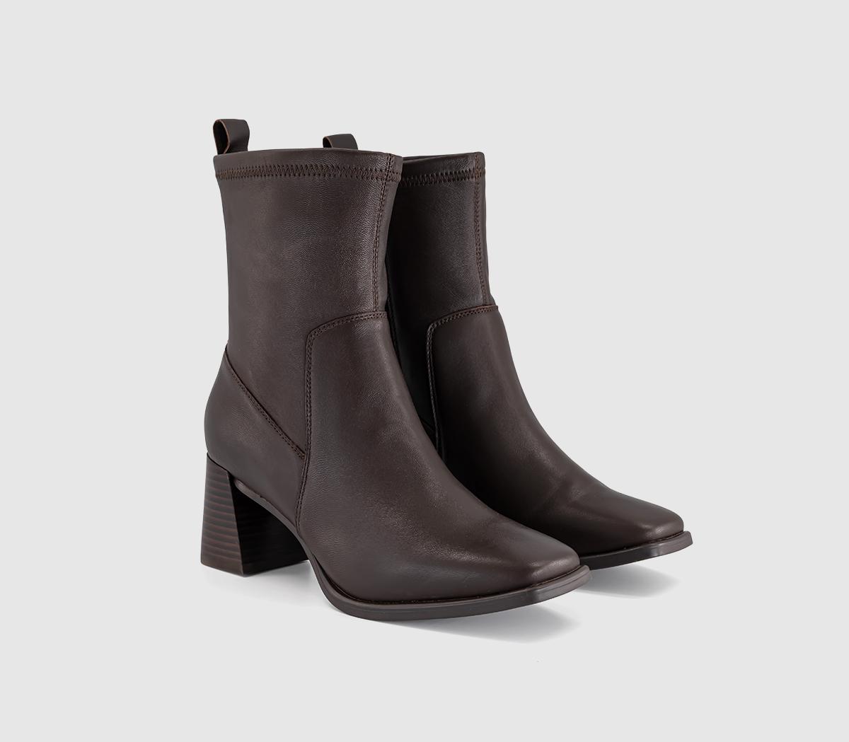 OFFICEAvery - Stretch Ankle BootsBrown Leather