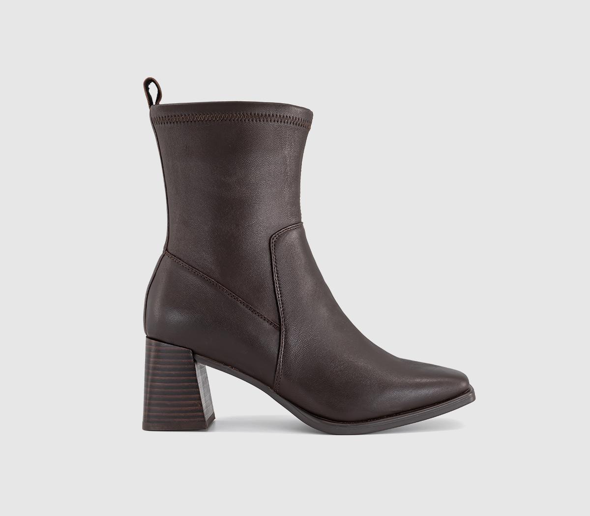 OFFICEAvery - Stretch Ankle BootsBrown Leather
