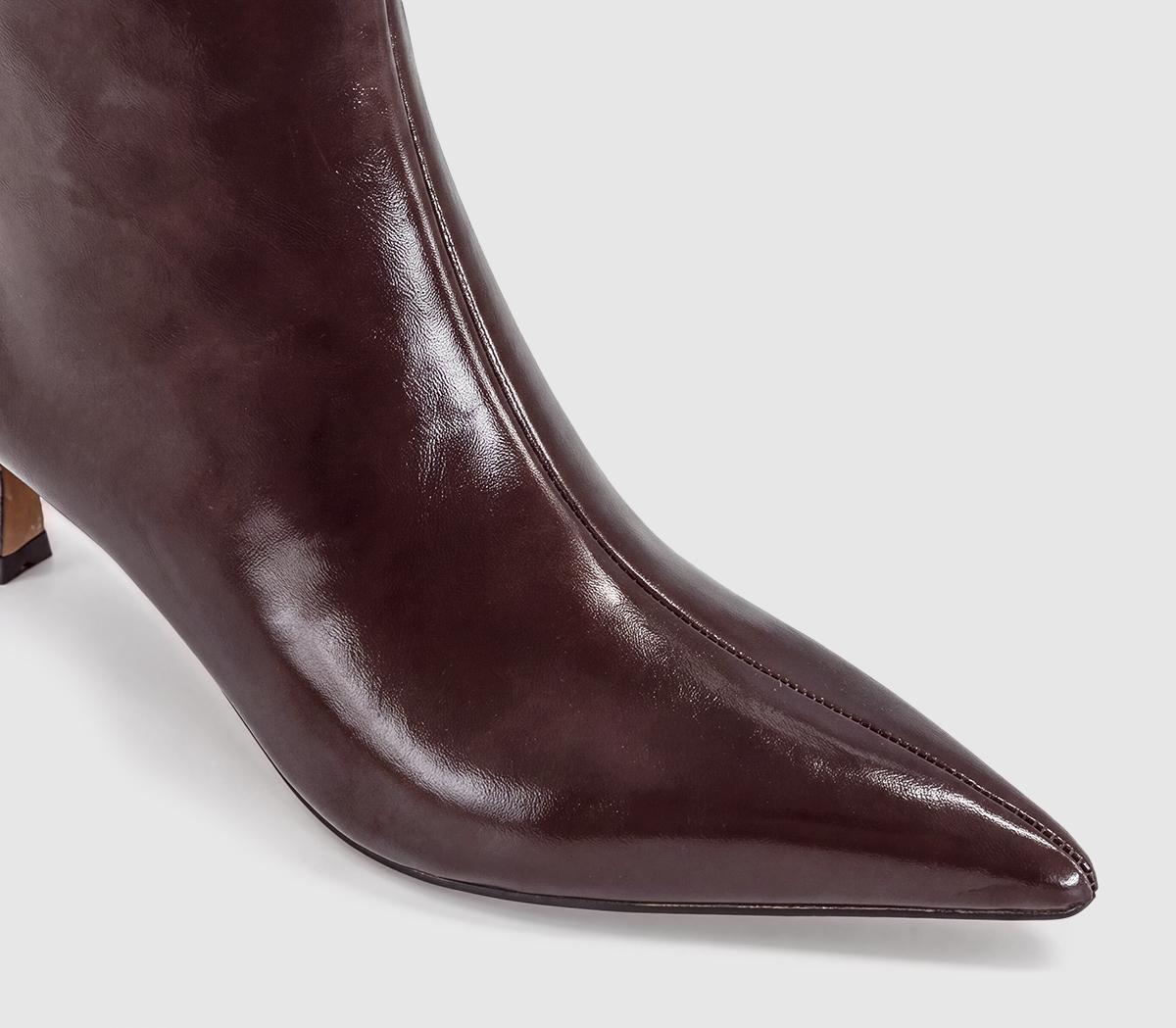 OFFICEKerri - Pointed Flared Heel Knee BootBurgundy