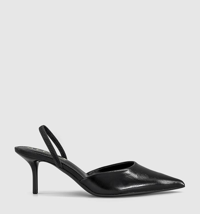 OFFICE Myth Two Part Slingback Court Heels Black