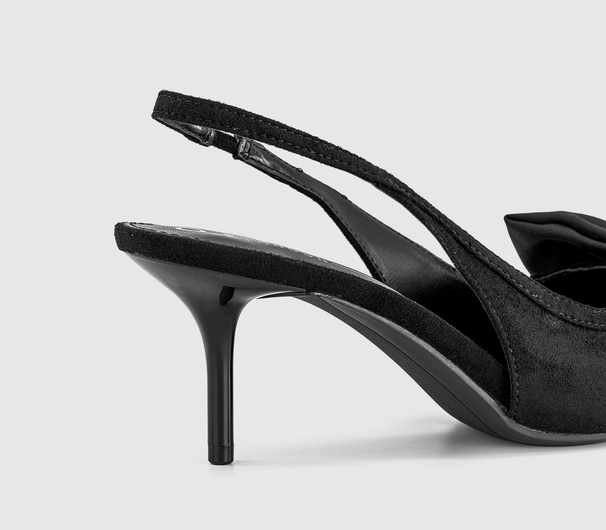 OFFICEMerry Pointed Slingback Bow Court HeelBlack