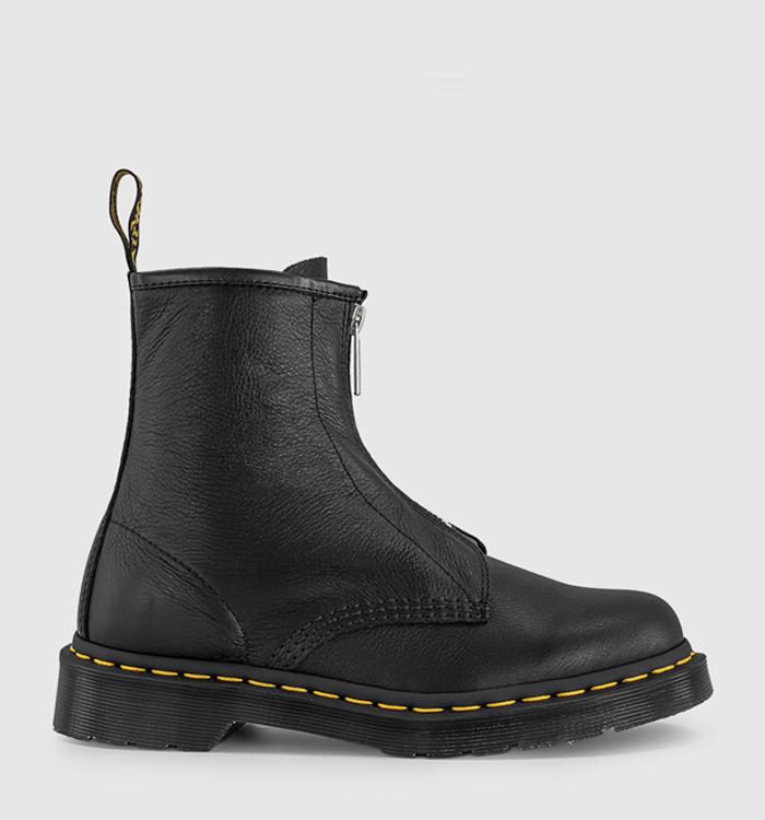 Dr. Martens 1460 Front Zip Up Boots Black Virgina