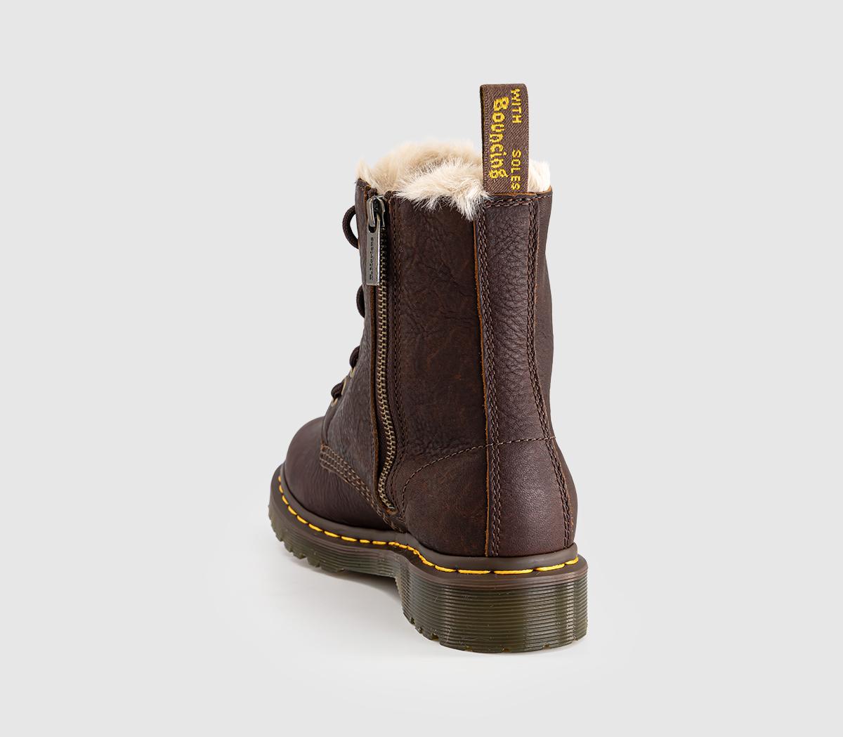 Dr. Martens1460 Zip Warm Lined BootDark Brown Grizzly