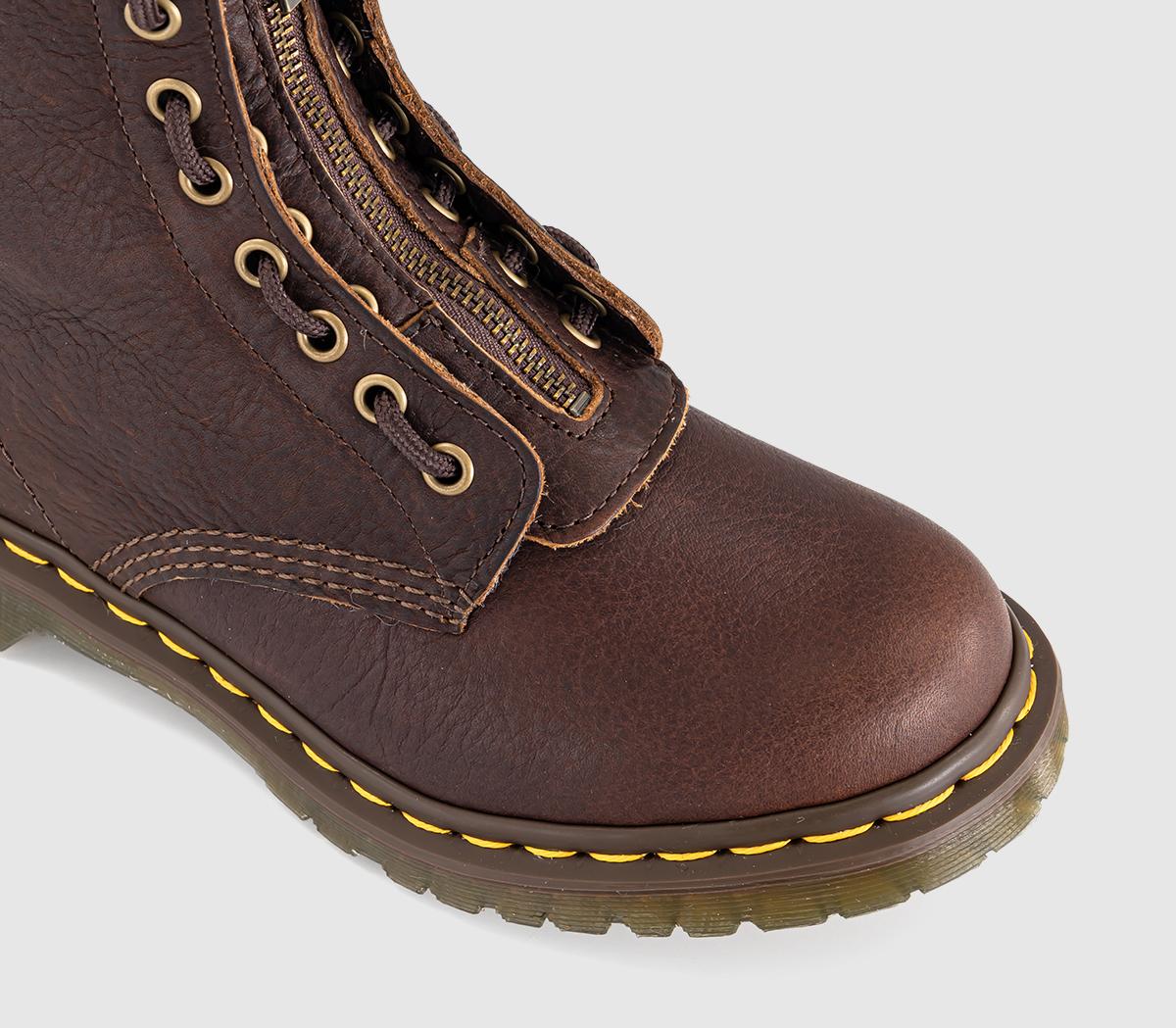 Dr. Martens1460 Zip Warm Lined BootDark Brown Grizzly