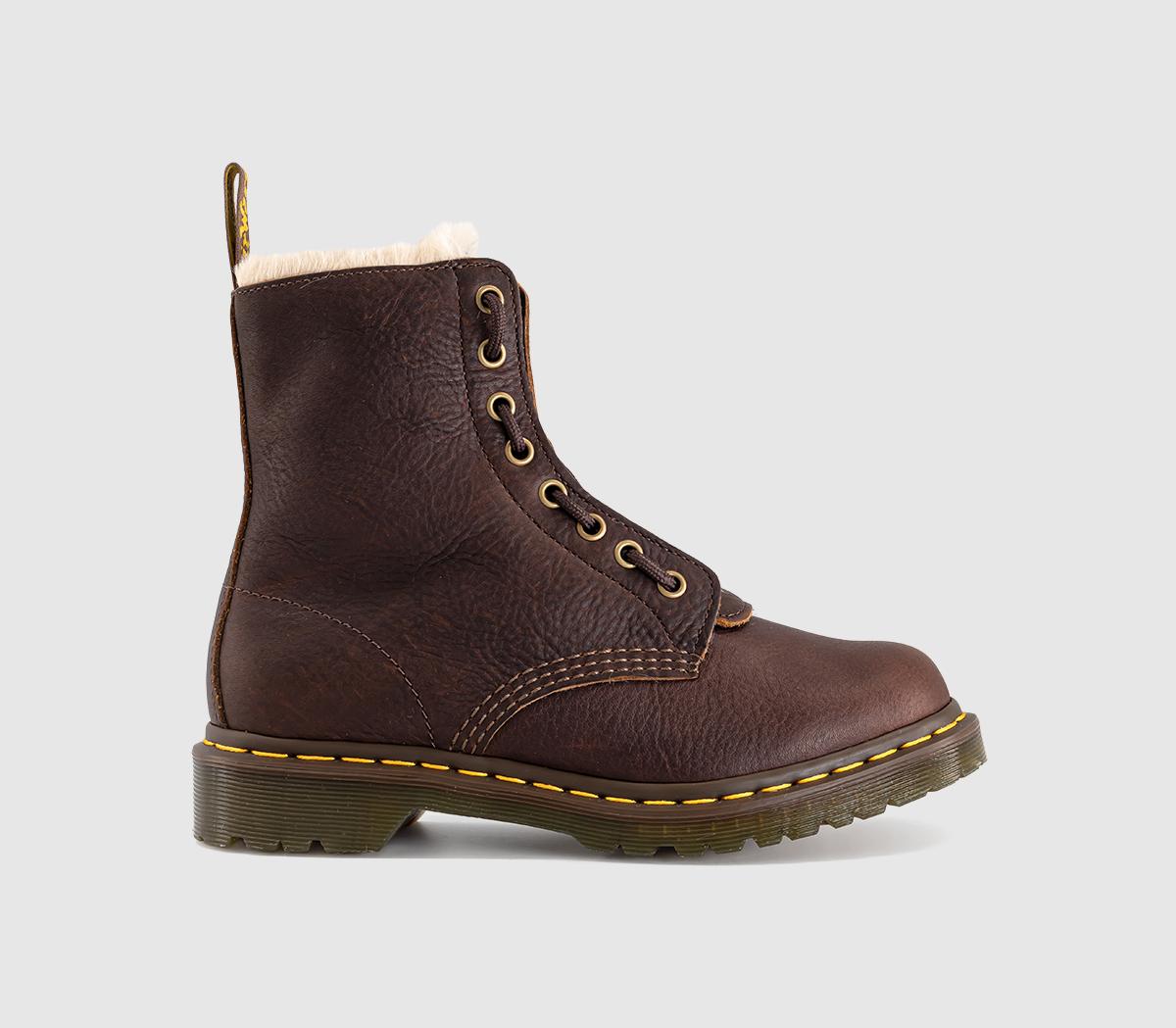Dr. Martens1460 Zip Warm Lined BootDark Brown Grizzly