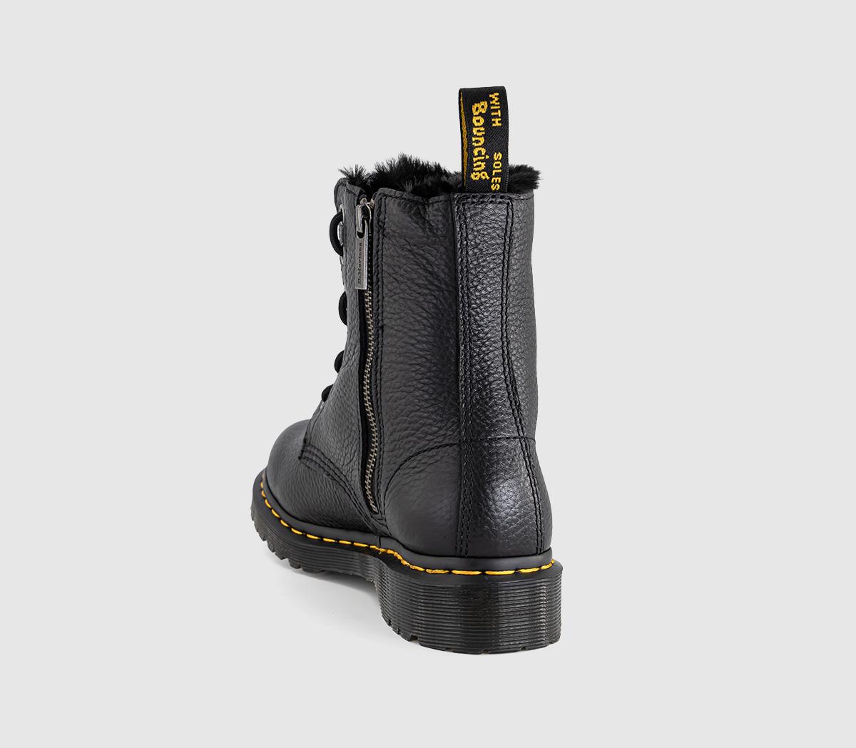 Dr. Martens1460 Zip Warm Lined BootBlack Milled Nappa