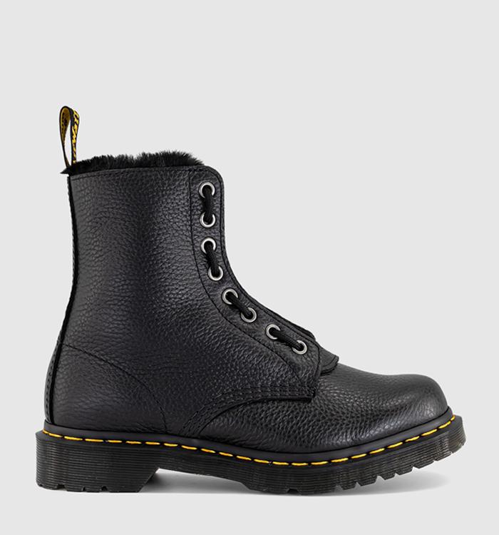 Dr. Martens 1460 Zip Warm Lined Boot Black Milled Nappa