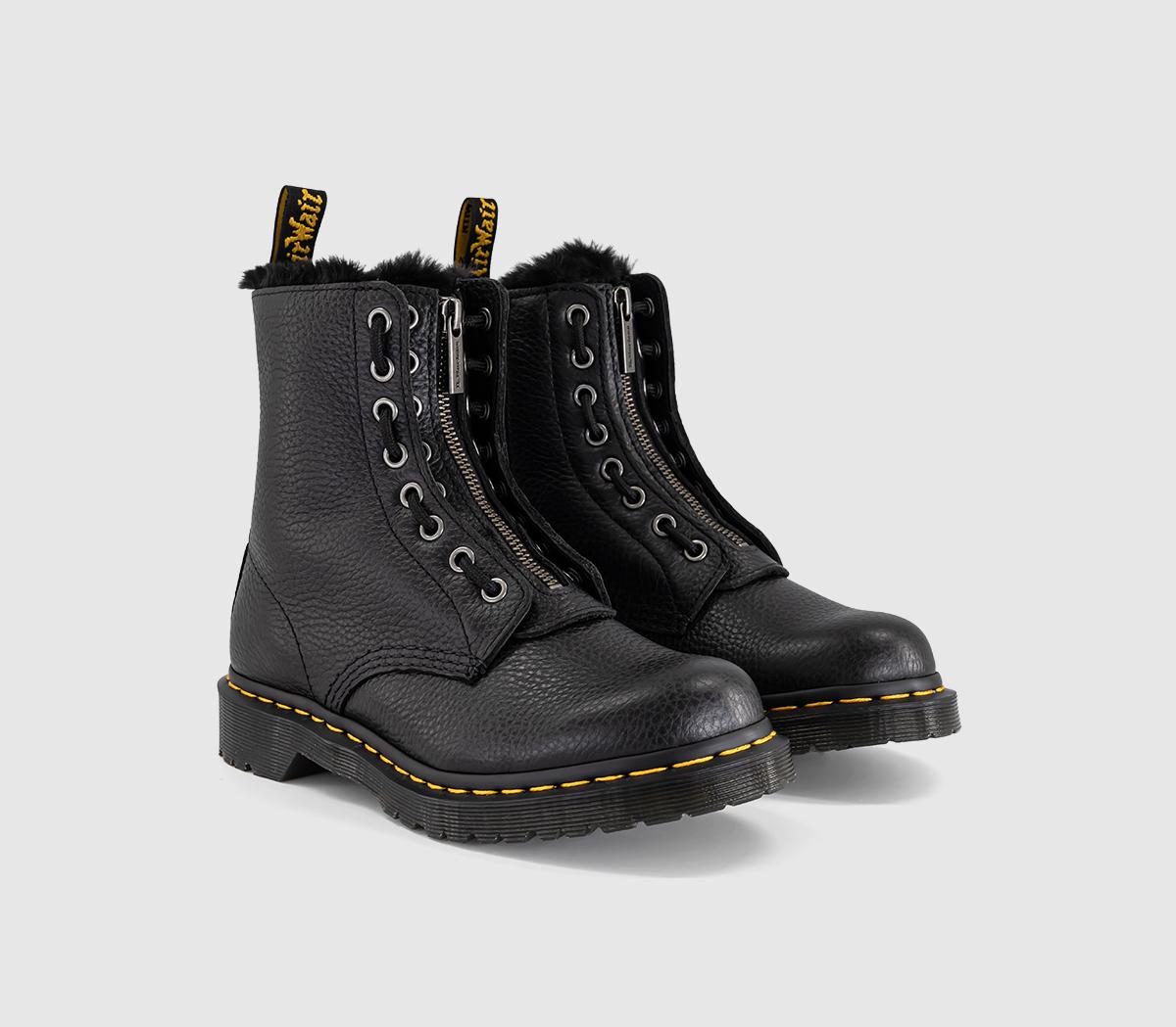 Dr. Martens1460 Zip Warm Lined BootBlack Milled Nappa