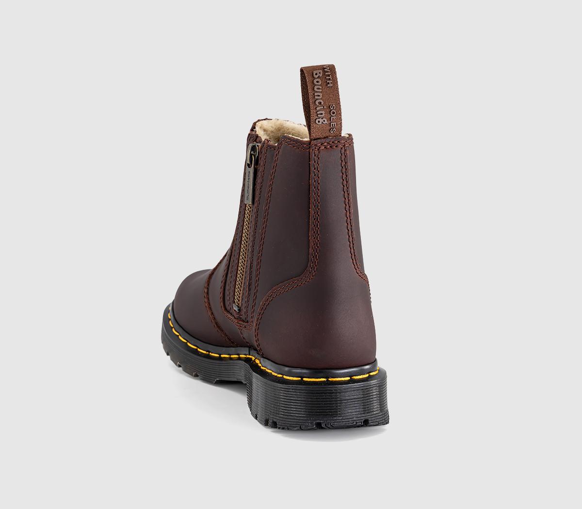 Dr. Martens2976 Alyson Zip Chelsea BootDark Brown Snowplow