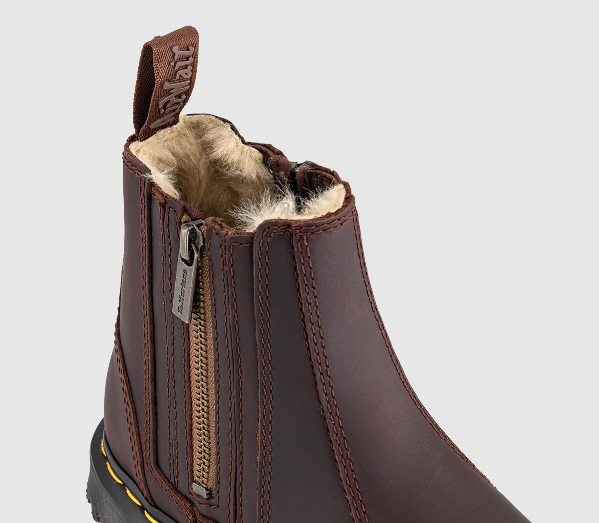 Dr. Martens2976 Alyson Zip Chelsea BootDark Brown Snowplow