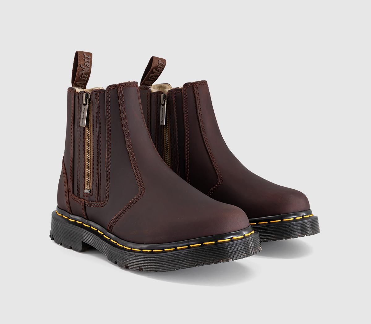 Dr. Martens2976 Alyson Zip Chelsea BootDark Brown Snowplow