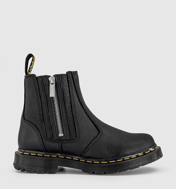 Dr. Martens 2976 Alyson Zip Chelsea Boots Black Grizzly