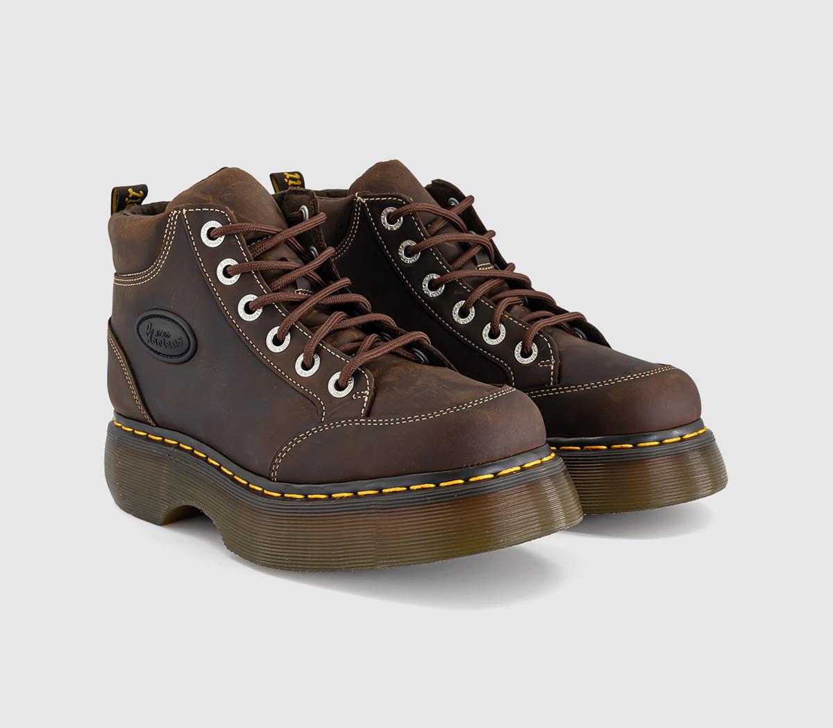 Dr. MartensBuzz 6 Eye BootsDark Brown Crazy Horse