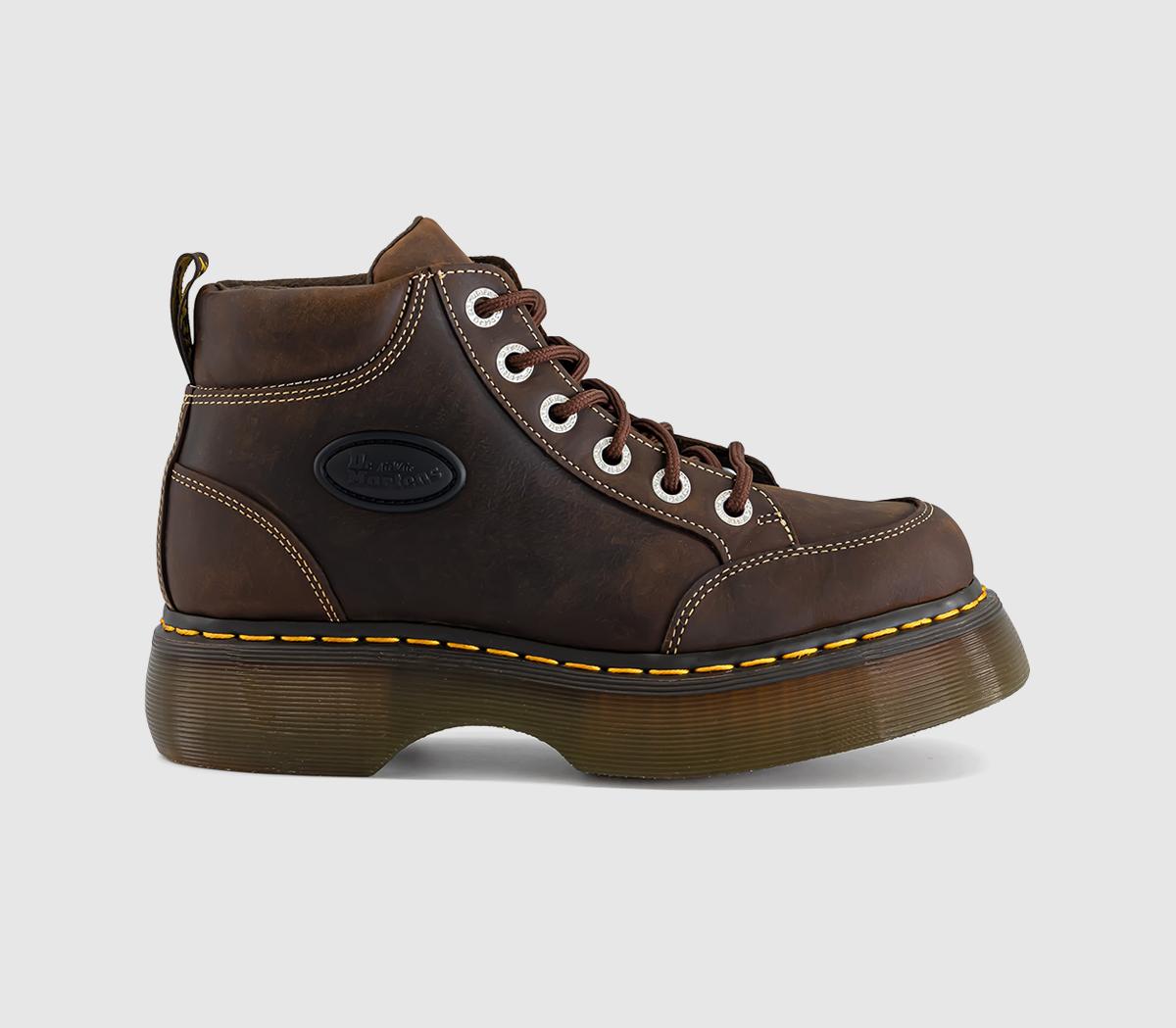 Dr. MartensBuzz 6 Eye BootsDark Brown Crazy Horse