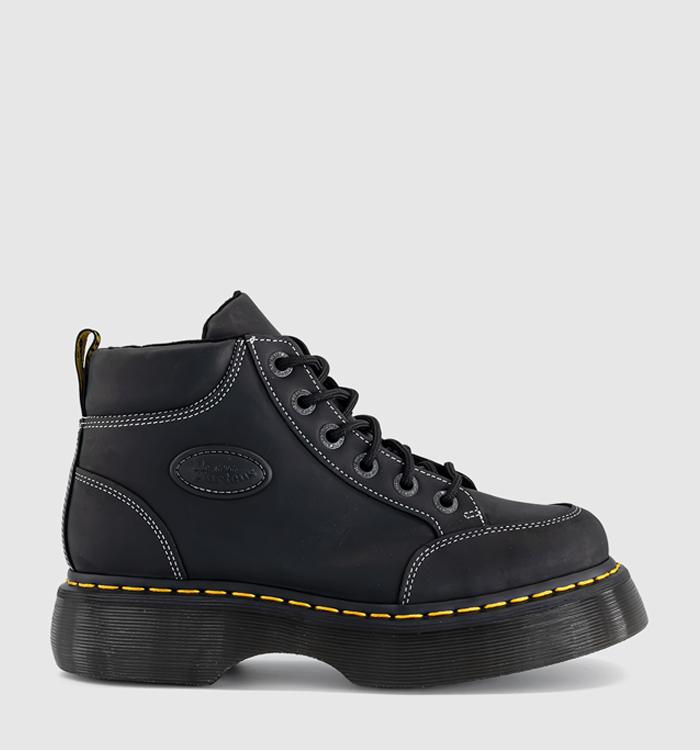 Dr. Martens Buzz 6 Eye Boots Black Wyoming