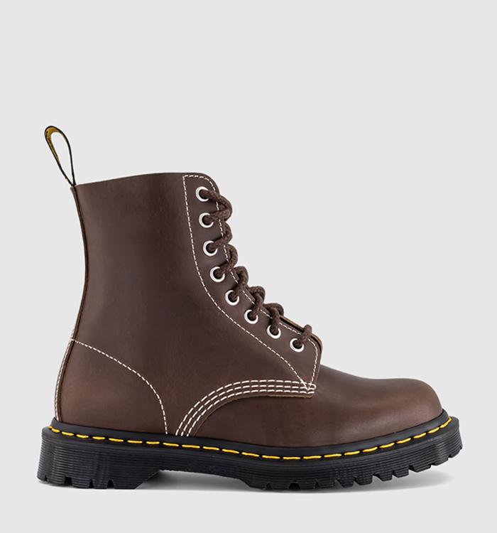 Dr. Martens 1460 Pascal 8 Eye Boots Fossil Brown Mayhem