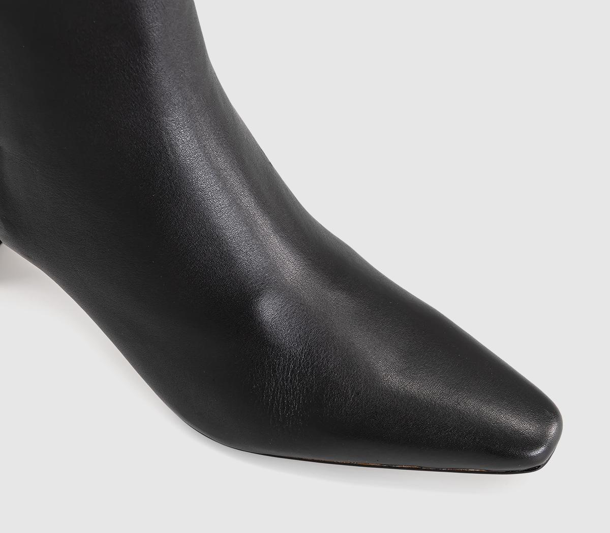OFFICEAura Smart Heeled BootsBlack Leather