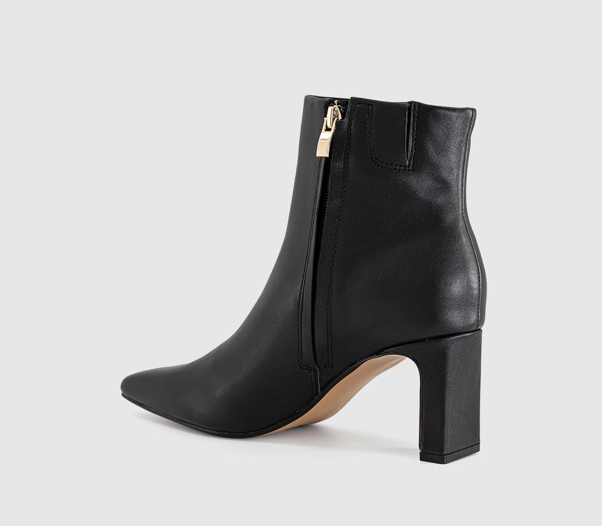 OFFICEAura Smart Heeled BootsBlack Leather