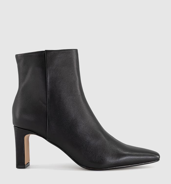 OFFICE Aura Smart Heeled Boots Black Leather