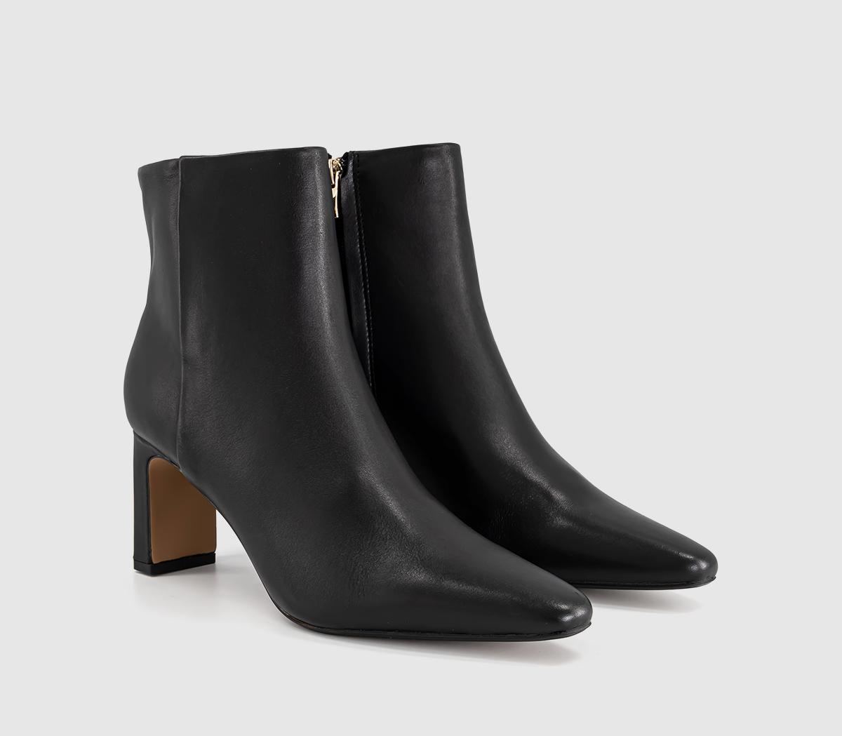 OFFICEAura Smart Heeled BootsBlack Leather