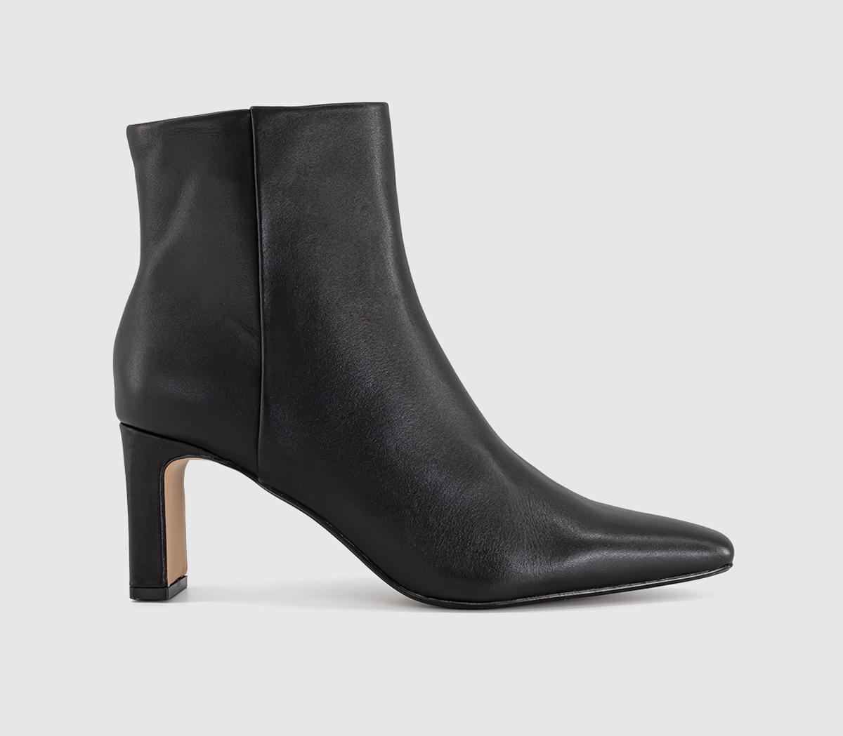 OFFICEAura Smart Heeled BootsBlack Leather