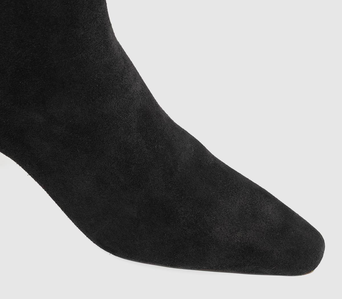 OFFICEAura Smart Heeled BootsBlack Suede