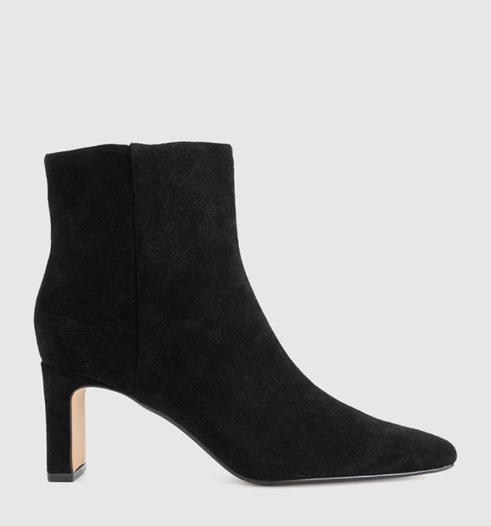 OFFICE Aura Smart Heeled Boots Black Suede