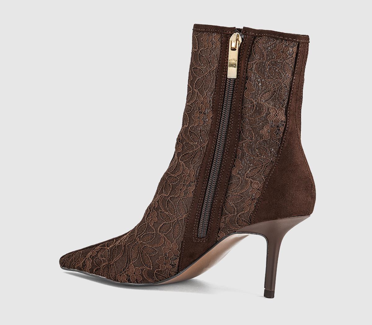 OFFICEAffair - Lace Ankle BootBrown Lace